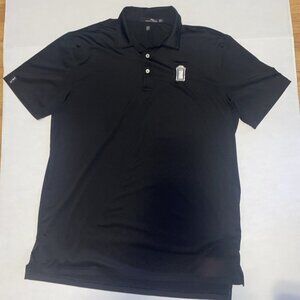 RLX Ralph Lauren Mens Size L Golf Polo Shirt Black Moisture Wicking